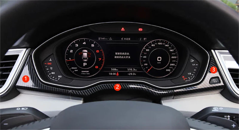 Audi Q5 Carbon Fiber Dashboard Panel Cover Trim (2018-2022)