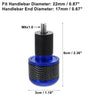 Motorcycle 1 Pair Blue Carbon Fiber Pattern Handlebar Ends Plug Cap