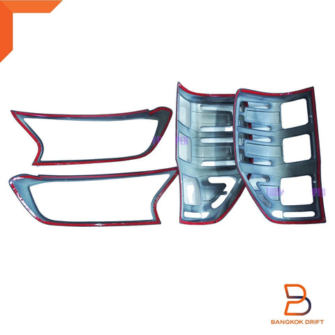 Ford Ranger PX T6 Grey Wildtrak Headlight Taillight Covers Trim (15-21)