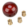 Car Carbon Fiber Red Ball Manual MT Gear Shift Knob w/ 3 Adapters