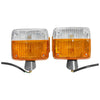 Landcruiser FJ / HJ / BJ 2 x LH+RH Front Corner Lights Grey Base (65-85)