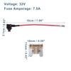 Car 32V Low Profile Mini Fuse Adapters with 7.5A Blade Fuse