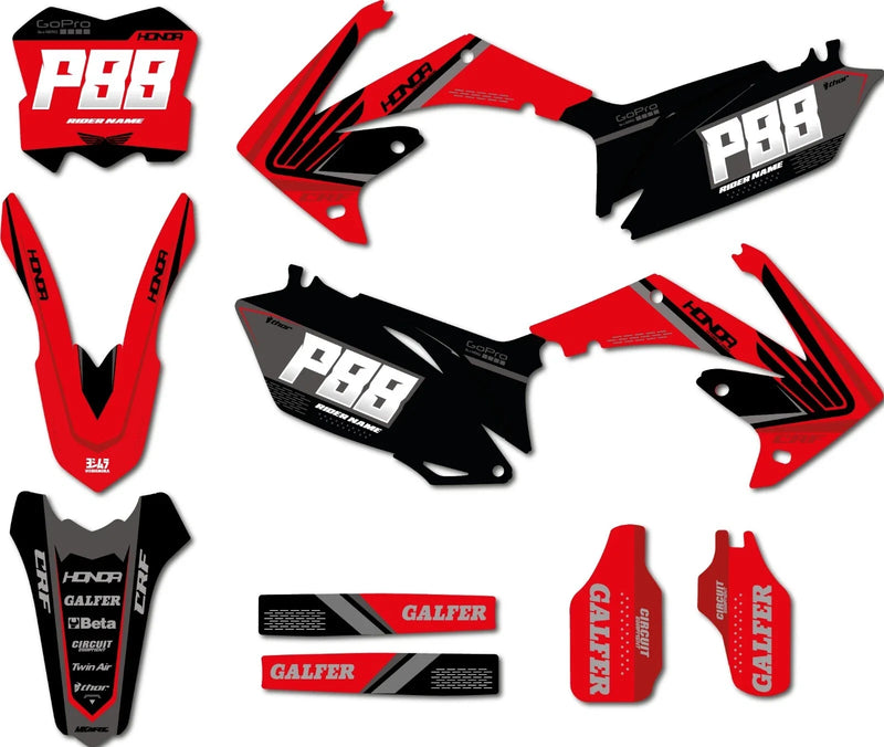 Honda CRF 450 (2009-2012) - Melee Style Stickers Full Custom Graphic Kit
