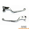 Harley Dyna Sportster Softail FLHR Chrome Billet 3 Slot Brake Clutch Levers