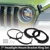 Jeep Wrangler 7 Inch Round Headlight Mounting Bracket Set (2007-2018)