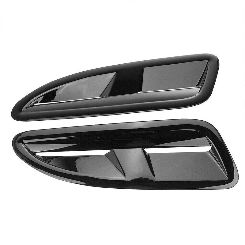 Jaguar XKR XK8 ABS Plastic Front Bonnet Vents Gloss Black (2002-2009)