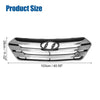 Hyundai Santa FE (2013) - Black Front Hood Bumper Grille
