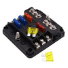 Marine RVs Boats 6-Way Blade Fuse Box Block Holder with LED Indicator