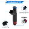 Jeep TJ 2005-2006 L6 4.0L Fuel Injector No.53013690AA (2005-2006)