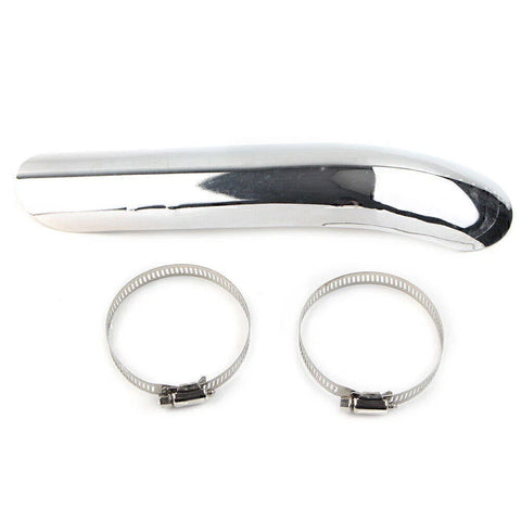 Harley Curved Silver Exhaust Muffler Pipe Heat Shield Cover