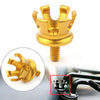Harley Imperial Crown Aluminum Rear Seat Bolt Tab Gold Screw Mount