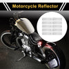 Motorcycle Reflector White Rectangle 15x5cm 10 Pcs