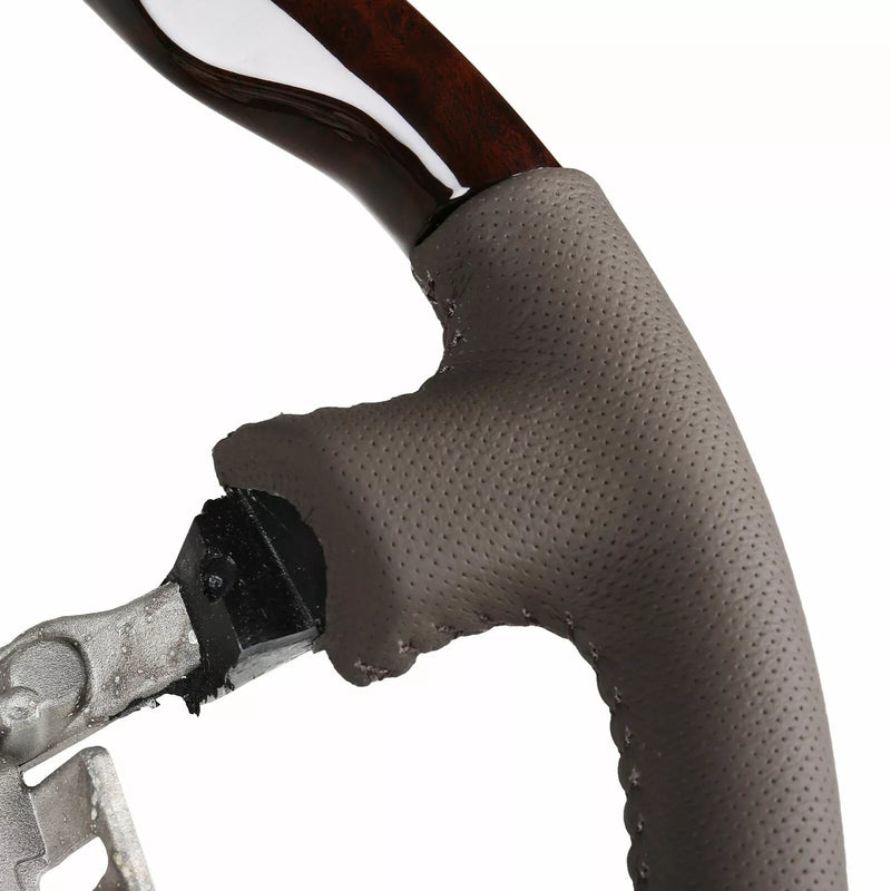 Lexus LX470, Land Cruiser Steering Wheel Dark Wood Grain Leather Grip (1998-2007)