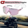Motorcycle Riding Sunglasses Goggles / Pink Lens Pink Frame