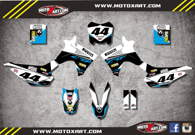 Honda CRF 110 EURO Style Stickers Custom Graphics Full Kit (2013-2018)