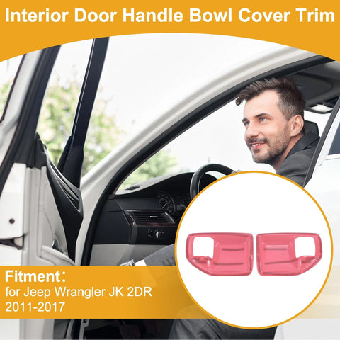 Jeep Wrangler JK 2011-2017 - 2 Pcs Interior Door Handle Bowl Cover Trim