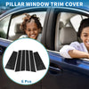 Toyota Highlander 6 Pcs Door Pillar Window Trim Black (2015–2021)