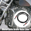Motorcycle Brake Hose 28 90 Degree Braided Line Clutch Tube 200cm Black