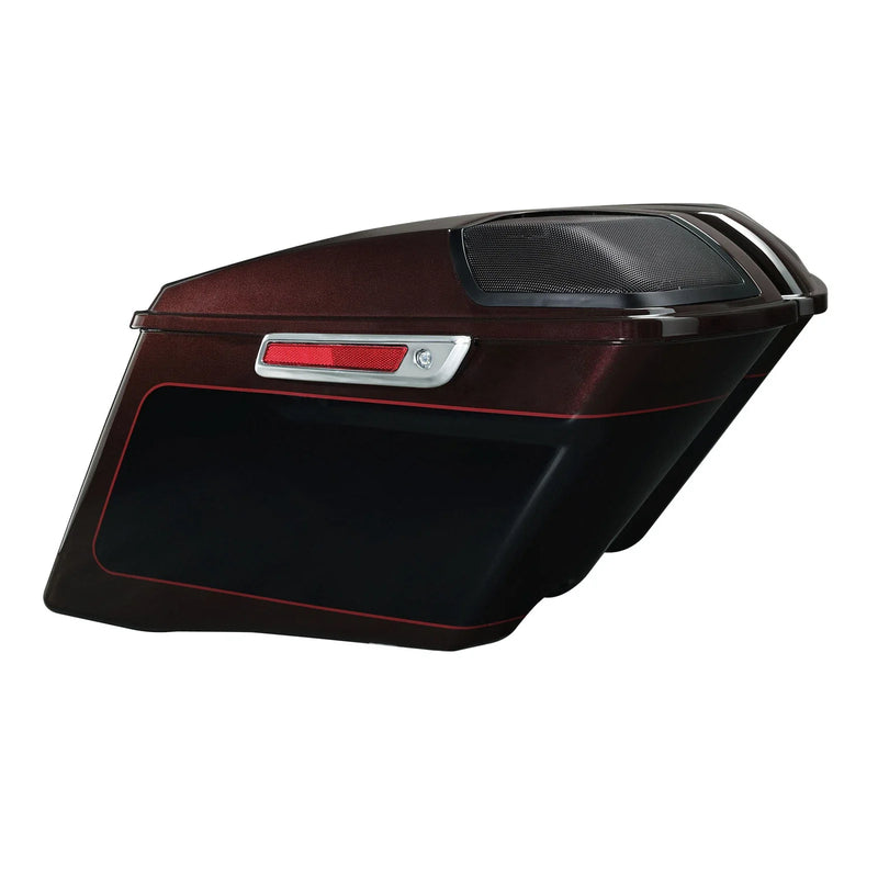 Harley Road Glide (2014-2023) - Midnight Crimson / Black Saddlebag Speaker Lid