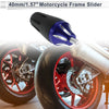8mm Aluminum Alloy Plastic Motorcycle Slider Frame with Bolt Blue 1 Set