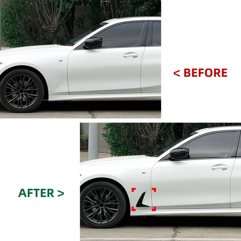 BMW 3-Series G20 / G21 2X Carbon Look Add-On Side Fender Vent Duct Trims