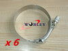 4 x 2" Turbo Pipe Hose Coupler T-Bolt Clamps Stainless Steel 58-63mm