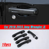 Jeep Wrangler JL Carbon Fiber ABS Door Handle Lid Cover Trim (2018–2023)
