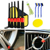 11Pk Car Detailing Brush Kit Boar Hair Auto Interior Wheel Gap Cleaning Tools