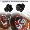 15.6mm Aluminum Alloy Motorcycle Slider Frame 2 Pcs Black