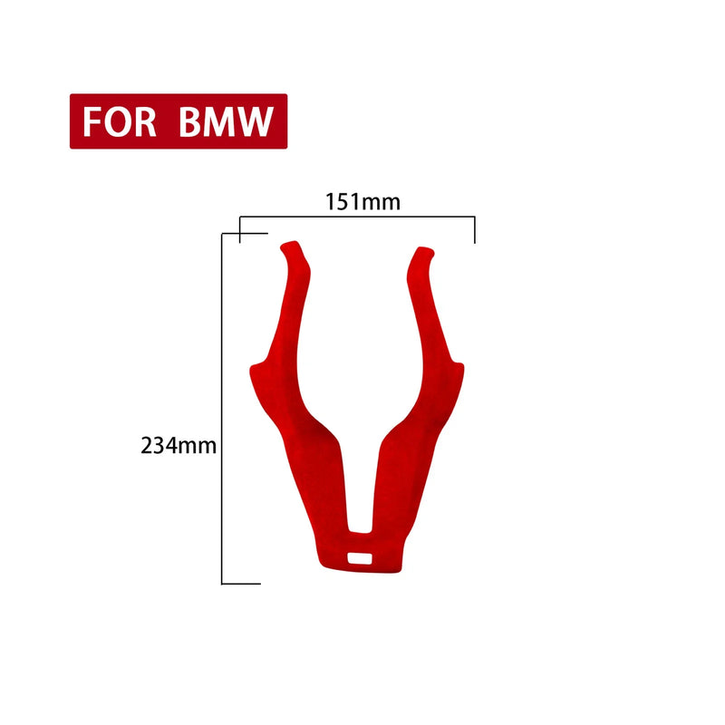 BMW F20 F22 F30 F32 F10 F15 1x Red Leather Steering Wheel Cover Trim (2011-2020)