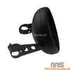 Universal Motorcycle 7'' Steel Round Black Headlight Housing w/ Bracket