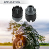 2 x 14mm Aluminum Alloy Plastic Motorcycle Slider Frame Titanium Tone
