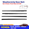 Outer Weatherstrip Door Belt Set 4 F+R Fits Honda Civic 4D EG Sedan 1992-95