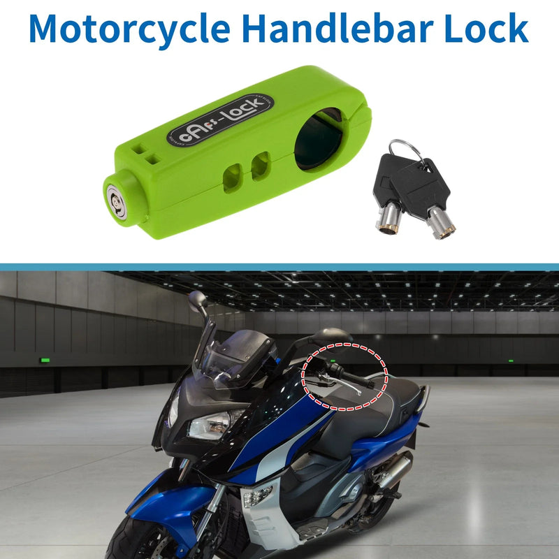 Motorcycle / Scooter / Bike Handlebar Lock / Universal / Throttle Grip Green