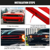 Dodge Challenger (2015-2022) Red Front Grill Mesh Grille Inserts Trim Exterior