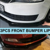 Skoda Rapid (2012-2021) 3 Pcs Front Bumper Lip Splitter