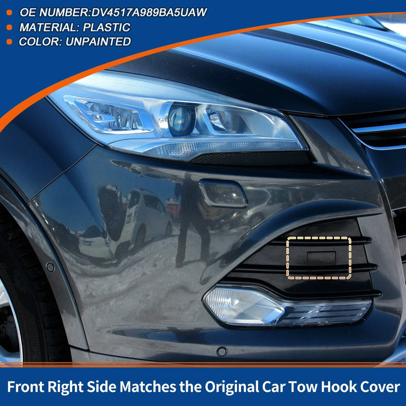 Ford Escape (2013-2019) Black Bumper Tow Hook Cover
