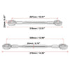 Motorcycle 1 Set Universal 22mm Aluminum Alloy Silver Tone Crossbar