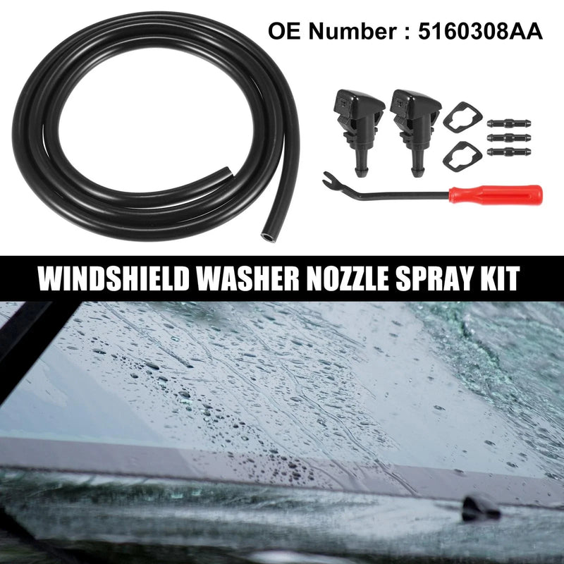 Dodge Caliber 9pcs Front Windshield Washer Nozzle Kit (2007-2012)