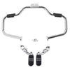 Harley Softail Mustache Engine Guard Crash Bar Footpegs (2000-2017)