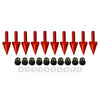 Motorcycle - 10 Pcs Red 5MM Windshield Spike Bolts