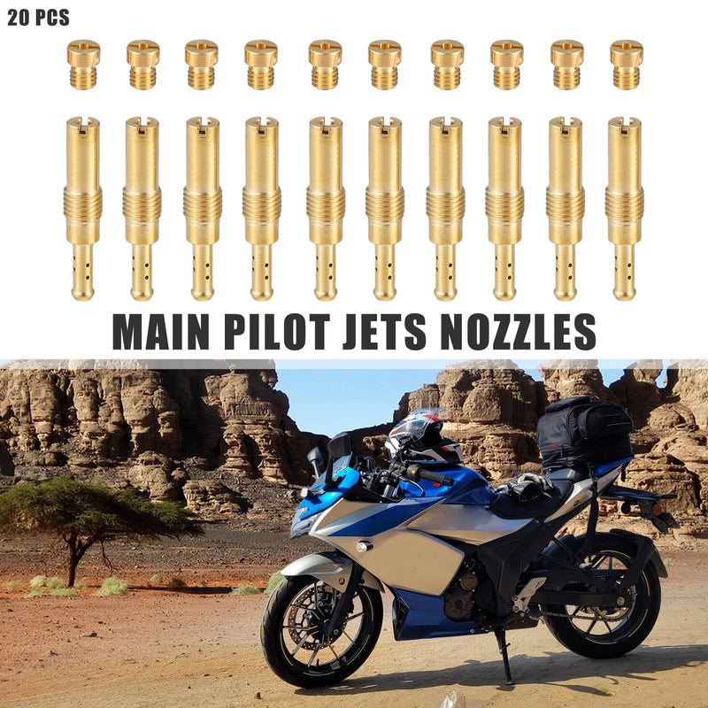 Motorcycle Main Pilot Jets Nozzles 20pcs