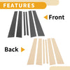 Honda CR-V (2002-2006) Black Carbon Fiber 6 x Car Pillar Window Trim Covers