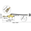 Motorcycle Dirt Bike Gold Tone Rear Brake Master Cylinder Pump w/ Reservoir