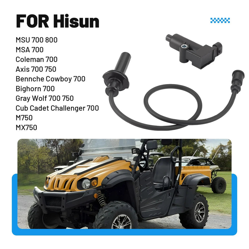 Hisun MSU Axis Bighorn 700-750 Ignition Coil & Spark Plug Wire