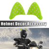 2 x Motorcycle TPU Cat Ears Shape Helmet Decoration Fluorescent Yellow