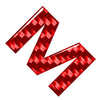 Car Badge Emblem M Carbon Red Letter Decals Stickers