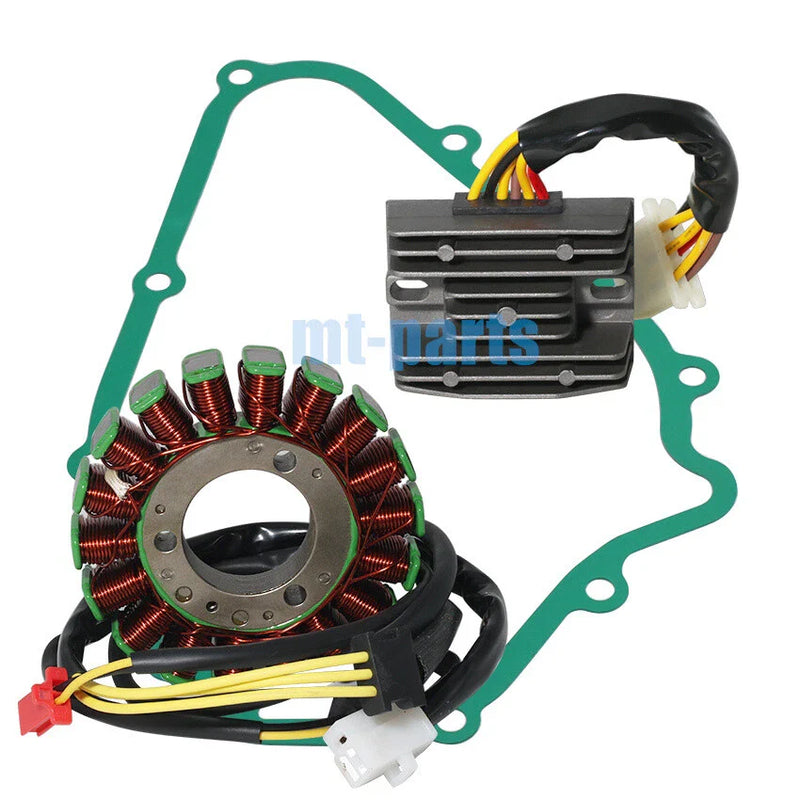 Kawasaki EN450 Vulcan 454 Stator Coil, Regulator Rectifier, Gasket (85-90)