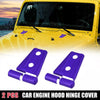 Jeep Wrangler 2-Door / 4-Door (2007-2018) Purple 2 x Engine Hood Hinge Covers