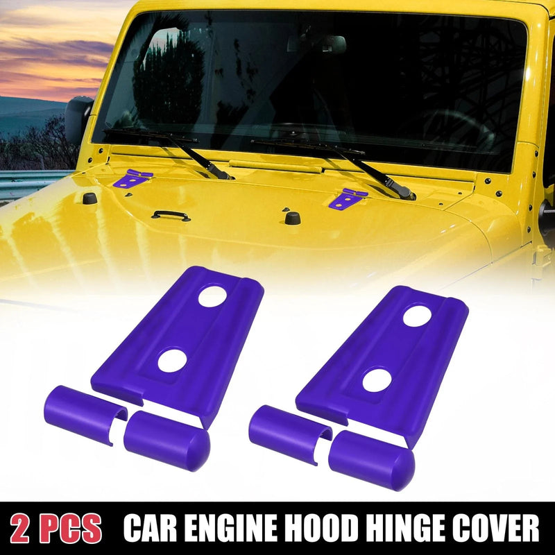 Jeep Wrangler 2-Door / 4-Door (2007-2018) Purple 2 x Engine Hood Hinge Covers